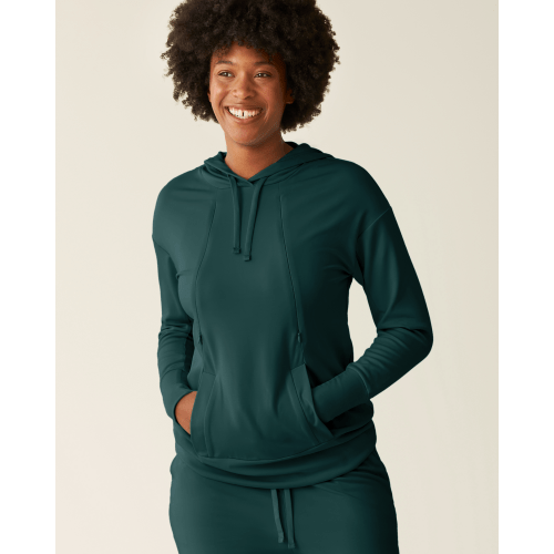 Brushed Bamboo Maternity & Nursing Hoodie | Black - Kindred Bravely