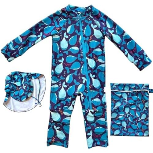 Baby Swimsuit Girl and Boy Infant Swimwear UPF 50+ Sun Protectant Bathing Suit Long Sleeve One Piece Full Coverage