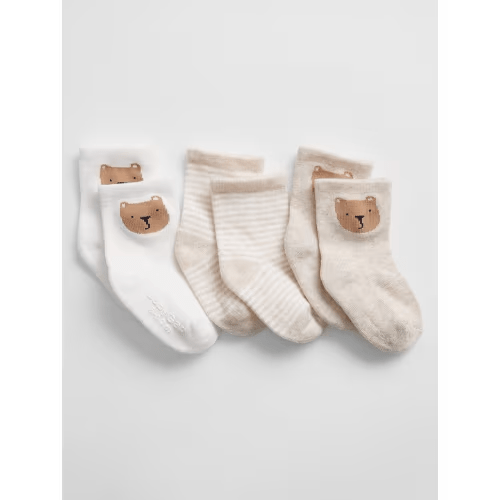 Baby Brannan Crew Socks (3-Pack)
Color: Cream And Beige