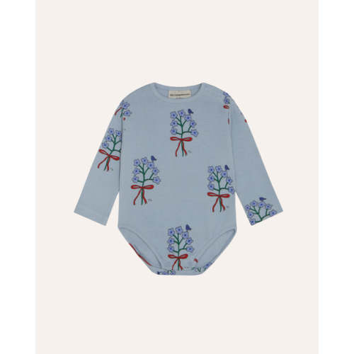 Bouquets Light Blue Baby Body | Sustainable and creative kids' clothing for everyday adventures