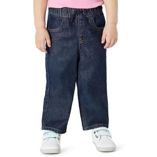 Amazon Essentials Baby Girls' Baby Girls and Toddlers' Soft Stretch Relaxed-Fit Wide Leg Jeans