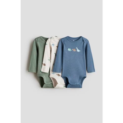 3-PACK ENVELOPE-NECK COTTON BODYSUITS