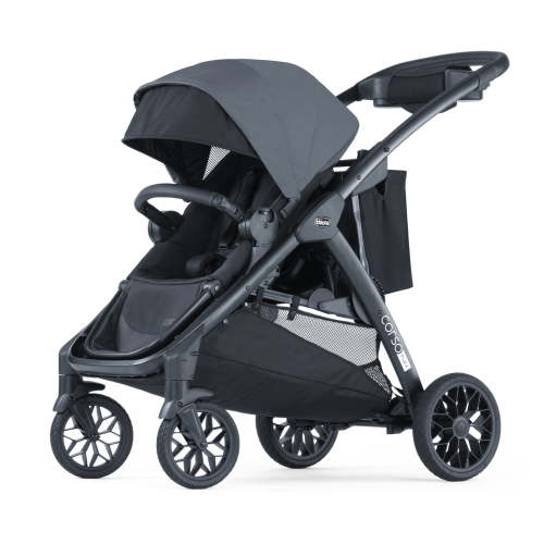 Chicco Corso Flex Convertible Single-to-Double Stroller - Legend (Black), New