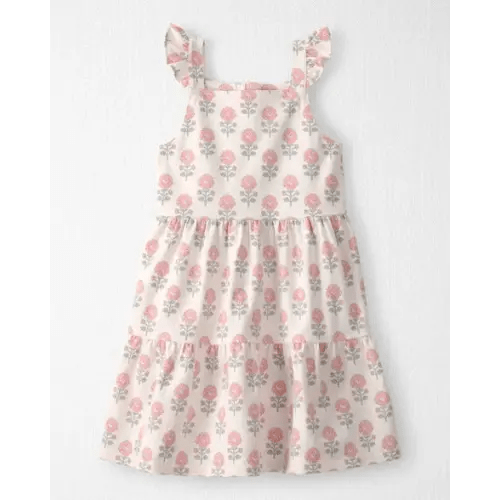 Toddler Girl Organic Cotton Tiered Dress in Rosebud Petal Print  - Little Planet | Carter's