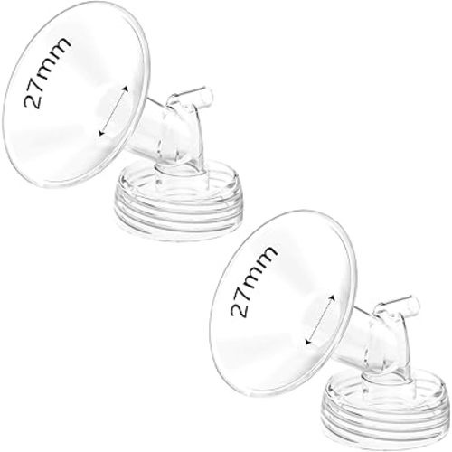 2pcs 27mm Flanges Compatible with Spectra S2 S1 9 Plus Ameda MYA Motif Luna Cimilre Breastpumps, Replacement to Spectra Pump Parts Spectra Flange, for Spectra Pump Parts and Spectra Shield
