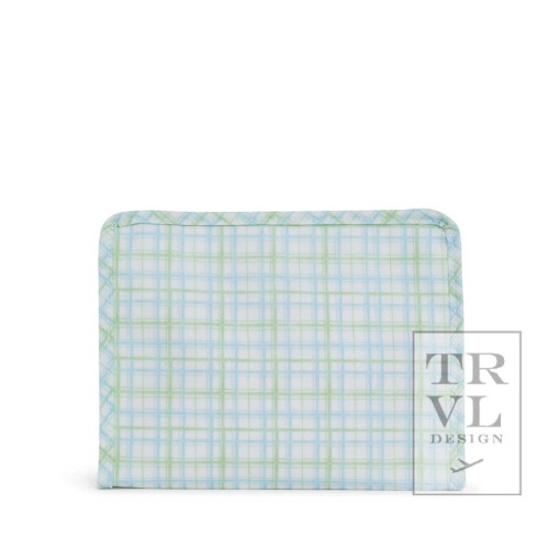 Roadie Medium - Classic Plaid Green Zip Pouch – The Silly Goose Children’s Shop
