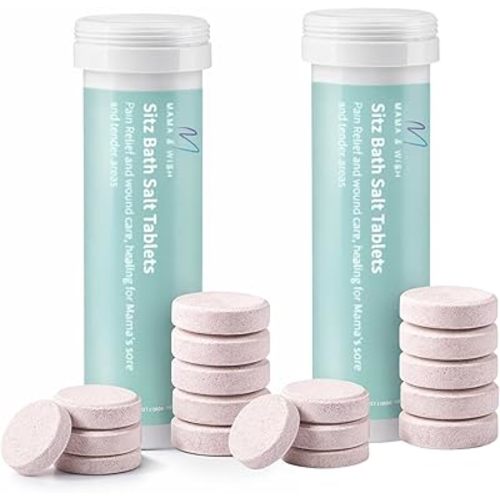 Sitz Bath Salt Tablets for Postpartum Care | Postpartum Essentials Pack of 10 Sitz Bath for Postpartum Care|Postpartum and Hemorrhoids Recovery | Natural Salts & Minerals Postpartum Bath Soak (2 Pack)