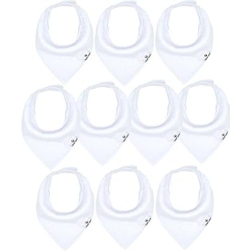 Diaper Squad 10-Pack Organic Cotton Baby Bibs for Baby Boy, Girl