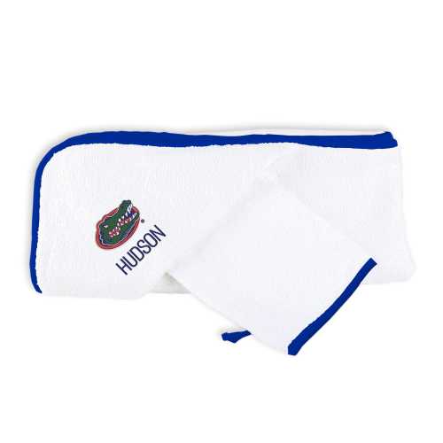 Personalized NCAA Florida Gators Baby Hooded Towel Set - 100% Cotton Terry, Cozy Up Your Little Fan with Our Adorable Hooded Towels