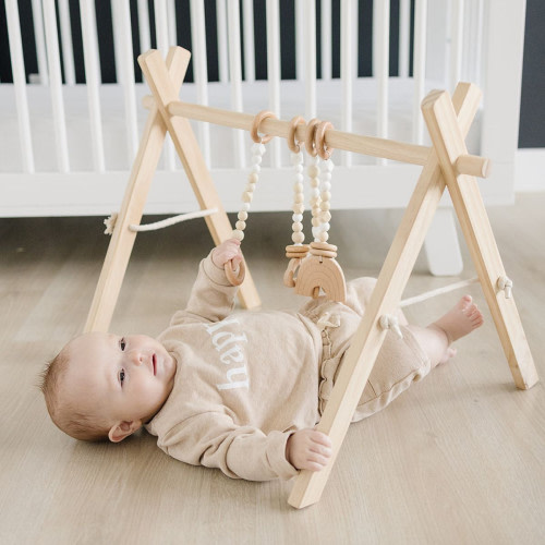 Poppyseed Play Wooden Baby Gym - Natural