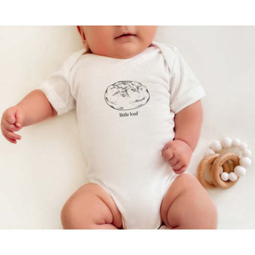 Little Loaf Bread Baby Bodysuit – Purple & Pine