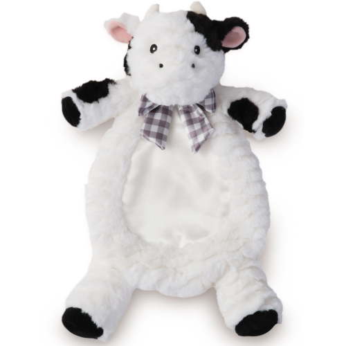 Bearington Lil' Gilly 8" x 7"Cow Security Blanket for Babies - Cow Lovey - Cow Loveys for Babies