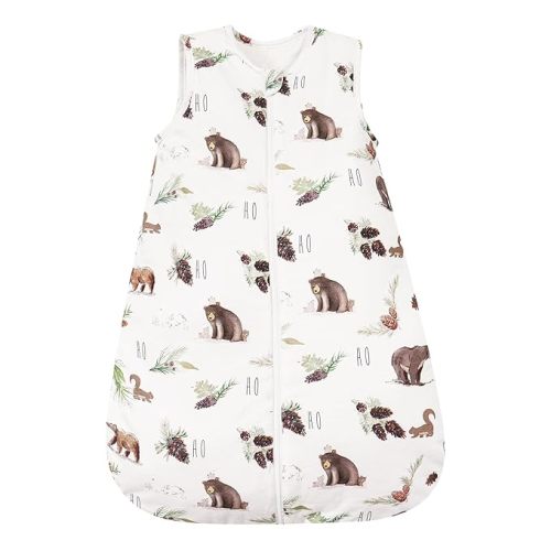 david's kids Baby Winter Sleep Sack 0-6 Months, 2.5 TOG Cotton Baby Wearable Blanket with 2-Way Zipper, Warm Sleep Sack for Unisex Boys Girls, Small Size, Animals
