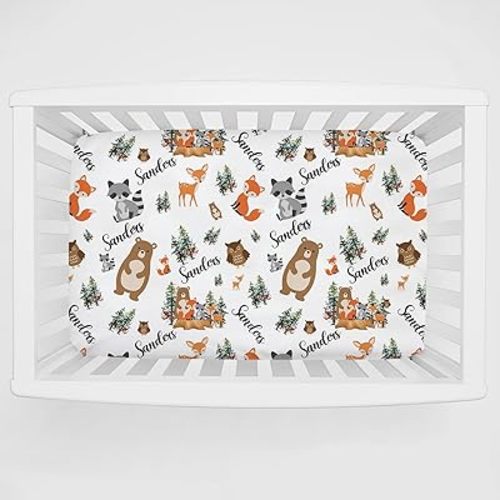 Pack n Play Woodland Animal Fitted Sheet Sheets Breathable Material