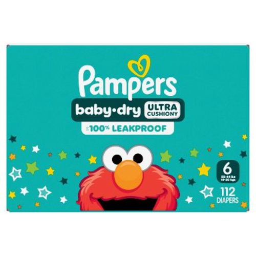 Pampers Baby Dry Diapers Pack - Size 6 - 112ct