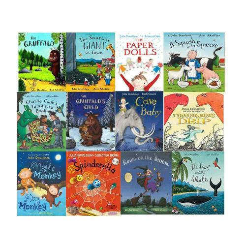 Julia Donaldson Collection 12 Books Set Spinderella, Night Monkey, Day