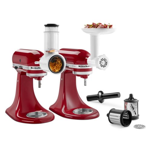 Food Grinder + Fresh Prep Slicer/Shredder Attachment Bundle