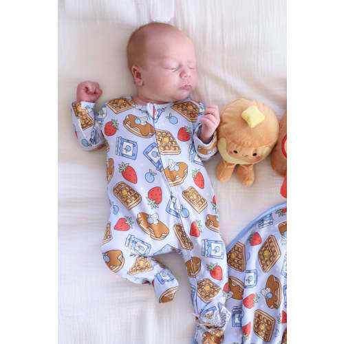 Sweet Stacks Zipper Footie | Blue