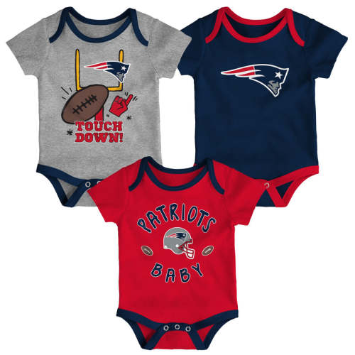 Casual Gear New England Patriots Outerstuff Infant Champ 3-Pack Bodysuit Set - Shop