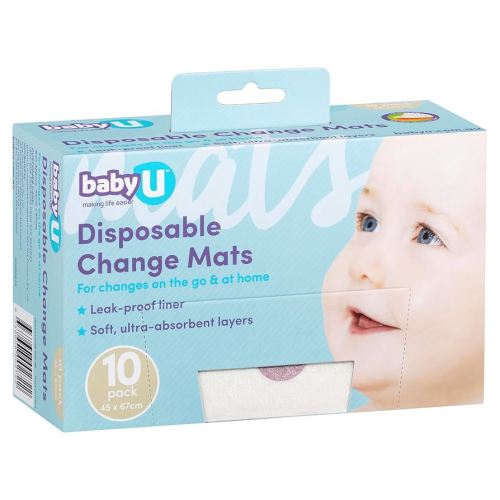 babyU Disposable Change Mats ; Nappy Change On The Go