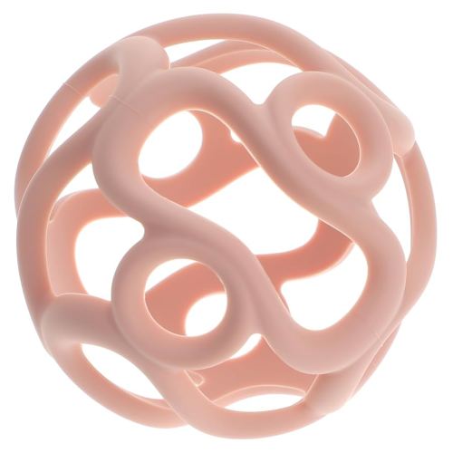 Silicone Teething Ball Toy, Tactile Sensory Ball Toy for Babies, Easy to Hold Design, Stretchy, Squisly, Soft (Dark Pink)