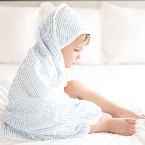 Blue Hooded Towel Set | BambooLittle – Bamboo Little