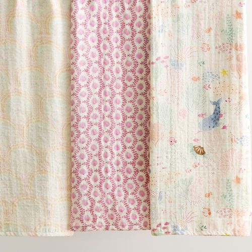 West Elm Kids Mermaid Organic Cotton Swaddle Set