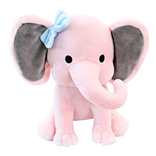 Stuffed Elephant Animal Plush Toys 9 Inch (Pink)