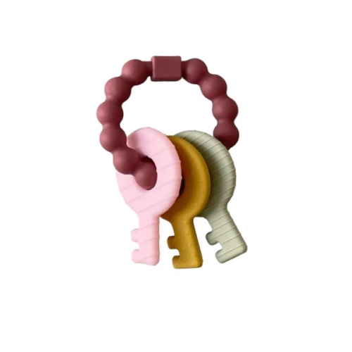 Key Rattle Teether – Three Hearts Modern Teething