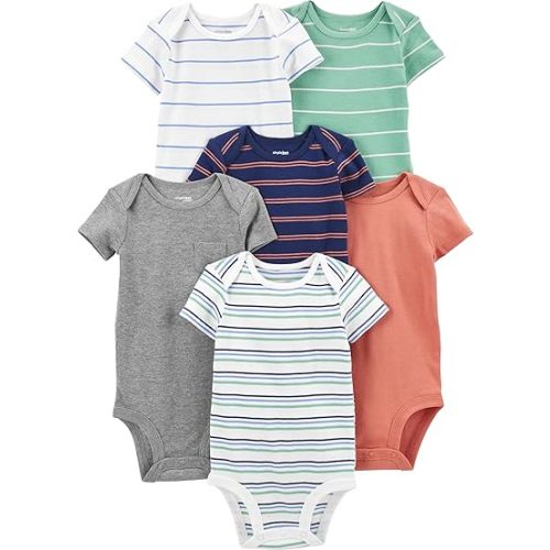 Simple Joys by Carter's Baby-Boys 6-Pack Short-Sleeve Bodysuit