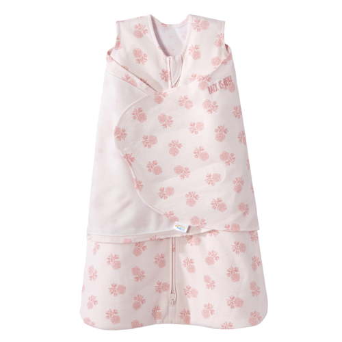Halo® Sleepsack® Swaddle, 100% Cotton, Rose Toss Blush, Infant Girls, Small, 3-6 Months