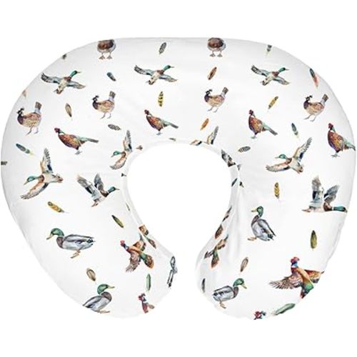 Country Mallard Duck Pheasant Baby Nursing Pillow Covers for Boy Girl Western Hunting Animals Nursery Pillowcase for Breastfeeding Pillows Wildlife Birds Soft Stretchy Slipcovers for Newborn Infant