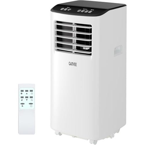 Garvee 8,000 BTU Portable Air Conditioner, 3-in-1 Portable AC Unit with Remote Control, Cool, Dehumidifier & Fan Modes for Rooms up to 350 sq.ft, with Sleep Mode, 24 Hours Timer, and Window Kit
