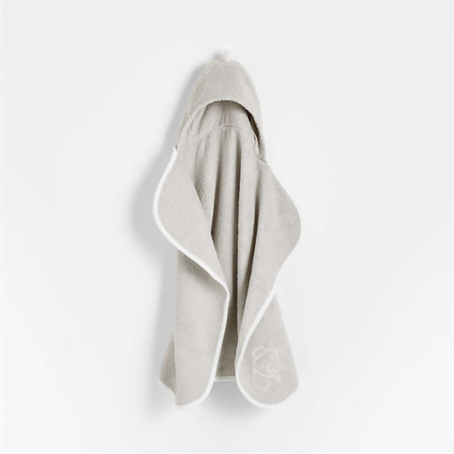 Nachi 100% Organic Cotton Grey Hooded Baby Towel