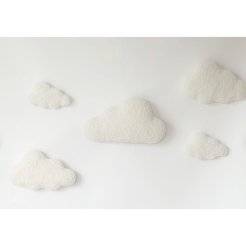 Boucle Cloud Wall Decor: Soft Nursery Hanging Clouds