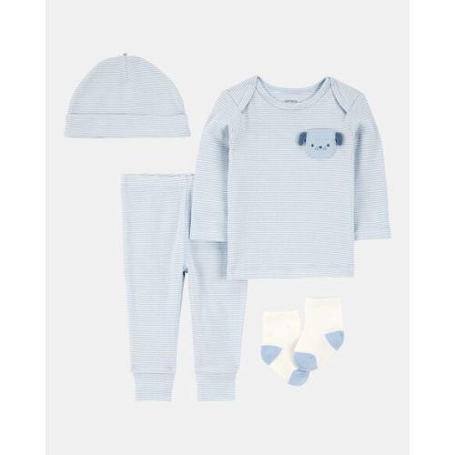 Baby 4-Piece Puppy Print Outfit Set - Blue | Carter's