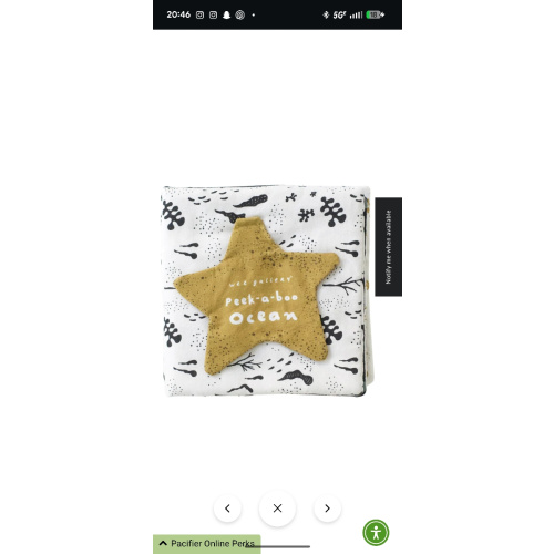 Wee Gallery Cloth Book: Peekaboo Ocean – Pacifier Kids Boutique