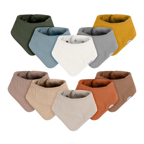 Gerber Cotton Muslin Bandana Bibs 10-Pack