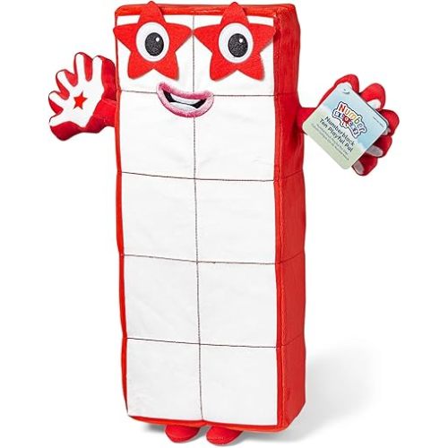 hand2mind Numberblock Ten Playful Pal, Plush Figure Toys, Numbers for Toddlers, Cute Stuffies, Preschool Math Learning Toys, Stuffed Animal, Small Plushies, Counting Blocks, Birthday Gifts for Kids