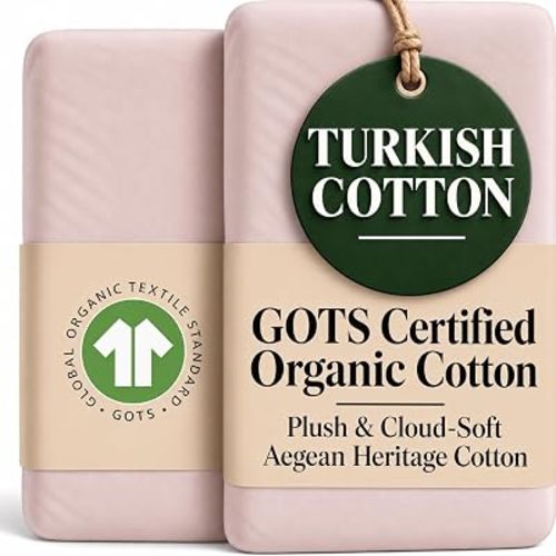 GOTS Organic Bedside Bassinet Sheets 33x20 for Newton, Maxi Cosi Iora, Angel Bliss, Koola Baby Bond, Harppa Cudly 3 in 1– PLUSH & CLOUD SOFT 2 Pack Cotton Cover Boy, Girl 33 x 20 upto 35 x 19