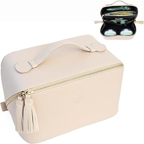 Wearable Breast Pump Bag with Cooler, Pumping Bag for Work, Compatible with Wearable Breast Pumps, Removable Breast Milk Cooler Included, Portable Pump Carrying Case with Room for Accessories