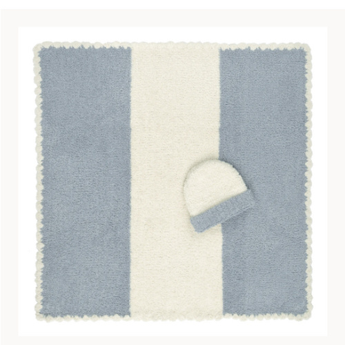 Baby Blankets with Cap - Center Stripe Pattern | Kashwere