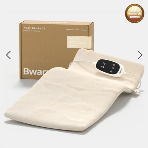 100% Organic Cotton Heating Pad with Far Infrared for Cramps, Back Pain Relief