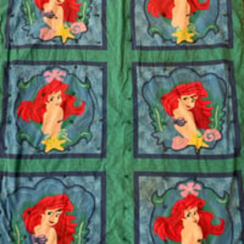 Vintage Disney The Little Mermaid Quilt Blanket