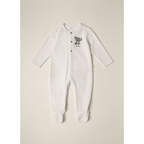 Tutina in costina di puro cotone IANA neonato