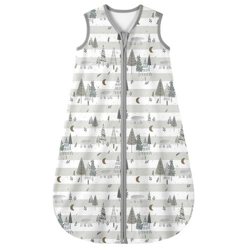Yoofoss Baby Sleep Sack 6-12 Months 0.5 TOG Baby Wearable Blanket, 100% Organic Cotton Infant Toddler Sleeping Sack 2-Way Zipper Lightweight Sleep Sack, Grizzly