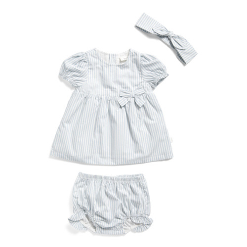 Infant Girls 3pc Woven Dress And Bloomers With Headband Set | Baby | Marshalls