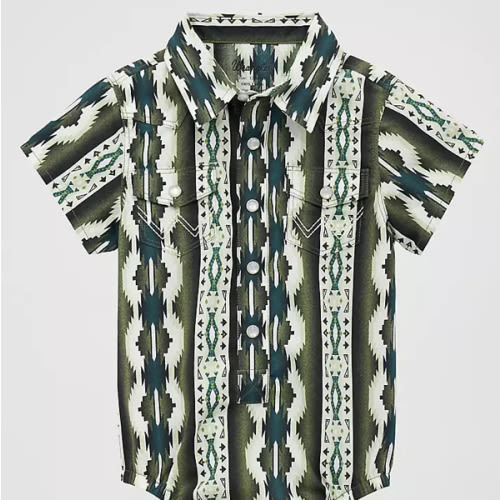 Baby Boy Short Sleeve Checotah Bodysuit | NEW | Wrangler®