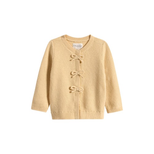 Organic Cotton Bow Cardigan, 3M