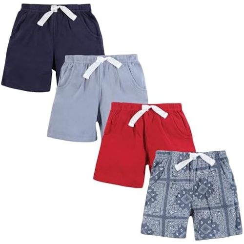 Hudson Baby Unisex Baby Shorts Bottoms 4-Pack